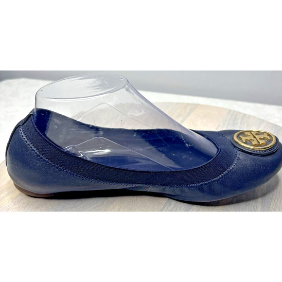 Tory Burch Slip On Navy Shoes 9M - Picture 5 of 8